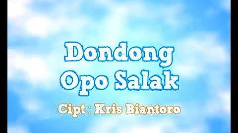 Lagu Dondong Opo Salak Mudah
