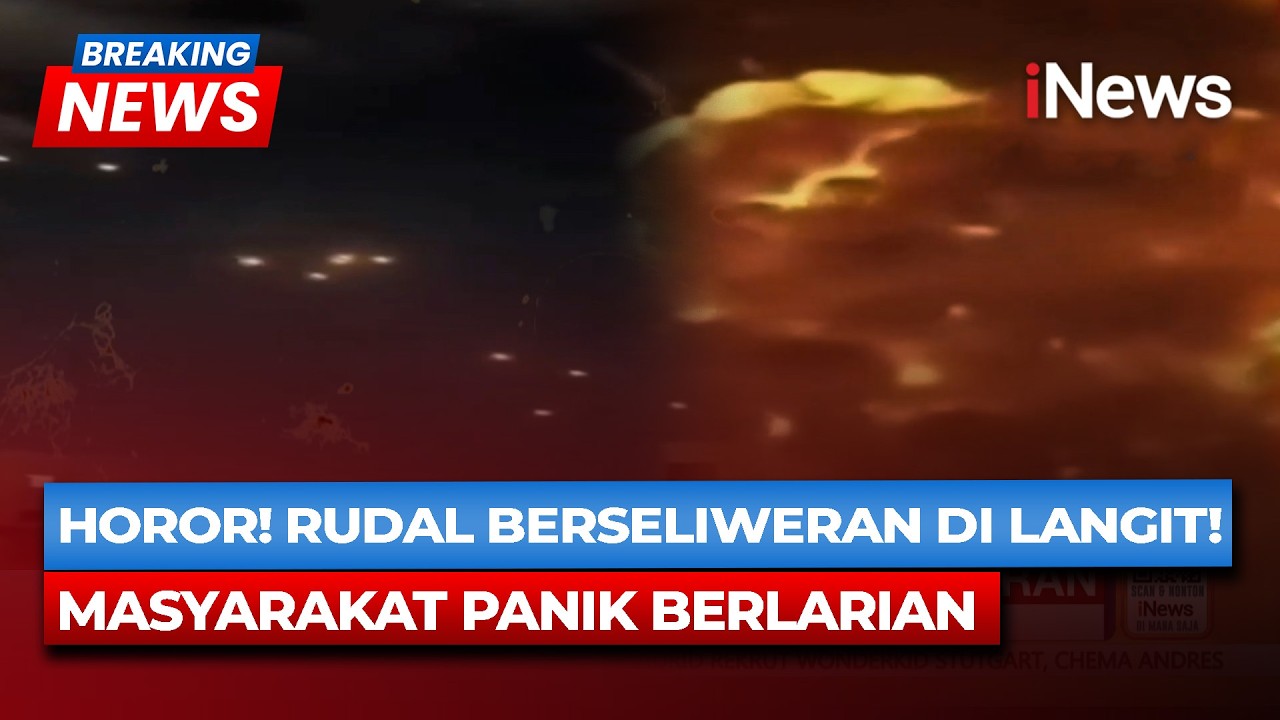 LANGIT DIPENUHI RUDALl! Perang AS–Israel vs Iran Makin Gila, Warga Berlarian Selamatkan Diri