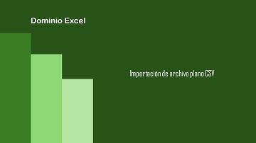 Importación archivo CSV en Excel