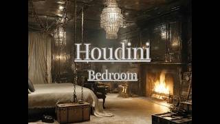 Houdini Bedroom 1 Hour Spooky Hollywood Noir Ambience ✦ Thunder Rain Fireplace |@spookylosangeles