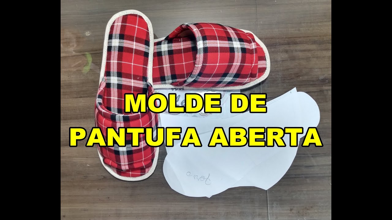 COMO FAZER MOLDE PANTUFA CHINELA ABERTA NA FRENTE. HOW TO MAKE PANTUFA SHAPE OPEN IN FRONT