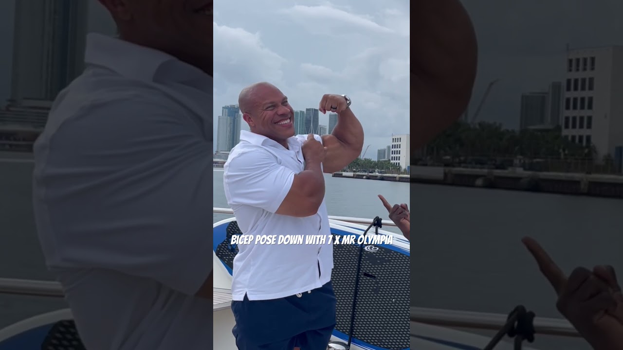 7x Mr Olympia Phil Heath Bicep Pose down in Miami