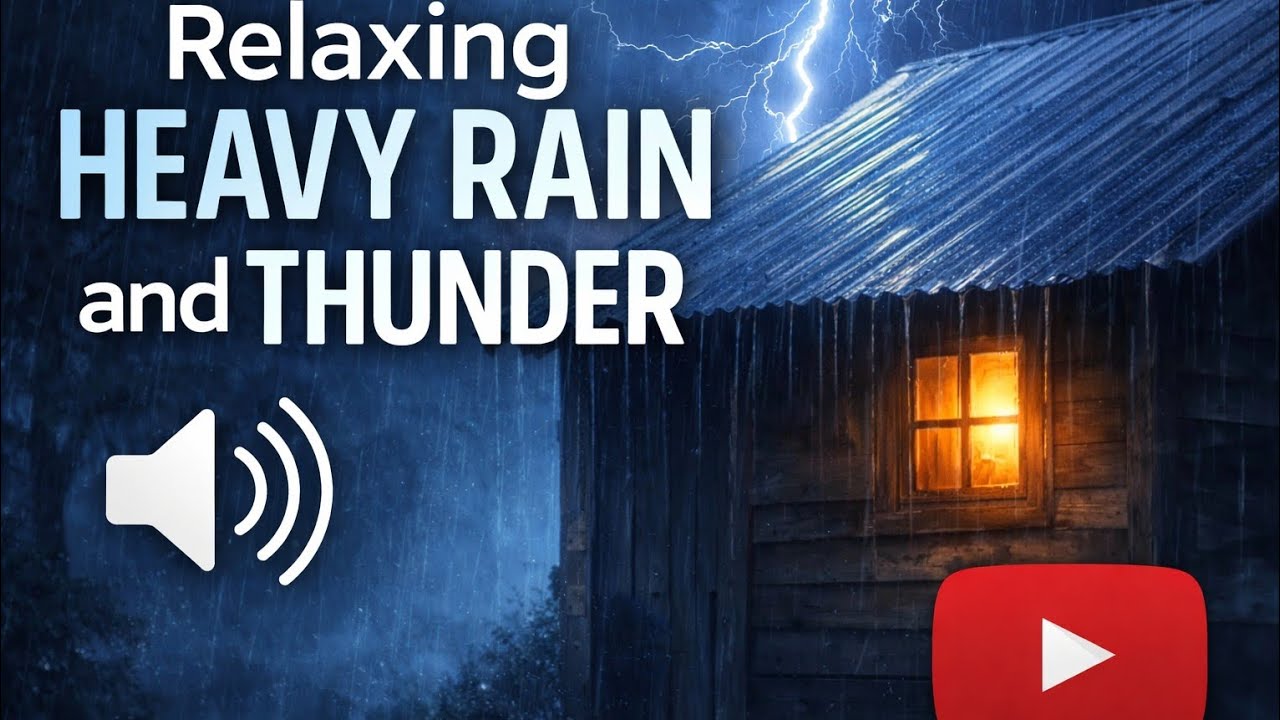 Relaxing Heavy Rain and Thunder Sounds for Deep Sleep | Calm Night ...
