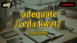 [adj] Adequate meaning (sufficient) with 5 examples
