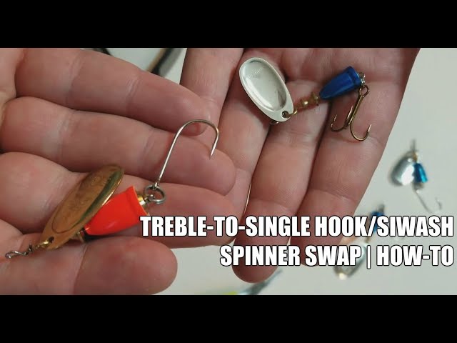 HOW-TO Swap Treble Hooks to Siwash/Single Hook on Spinners/Blue Fox 