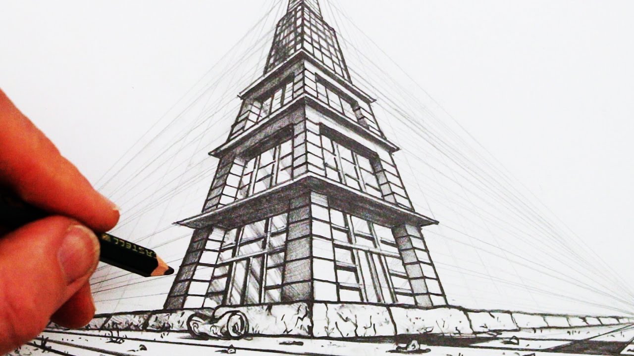 How to Draw in 3-Point Perspective: Narrated - YouTube