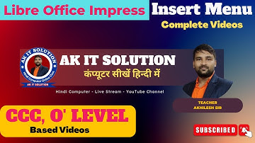 Libre Office Impress Insert Menu || Impress Insert Menu || Insert Menu in Libre Office Impress ||