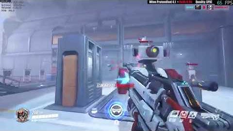 Wine Protonified 4.1 + DXVK 0.96 - Overwatch EPIC settings - Practice Range - Linux - Nvenc