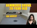 20-Year-Old is so Drunk, She Can Barely Stand Upright