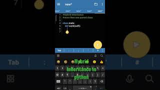 Hybrid inheritance in Python | how to use hybrid inheritance in Python | Types of inheritance