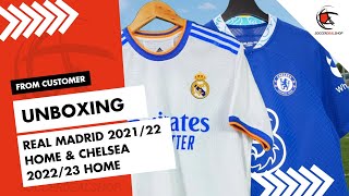 Real Madrid 2021/22 Home & Chelsea 2022/23 Home Jersey Unboxing and Review - Soccerdealshop