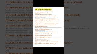 Linux Real Time Interview questions #linux  #shorts #softwaredevelopment