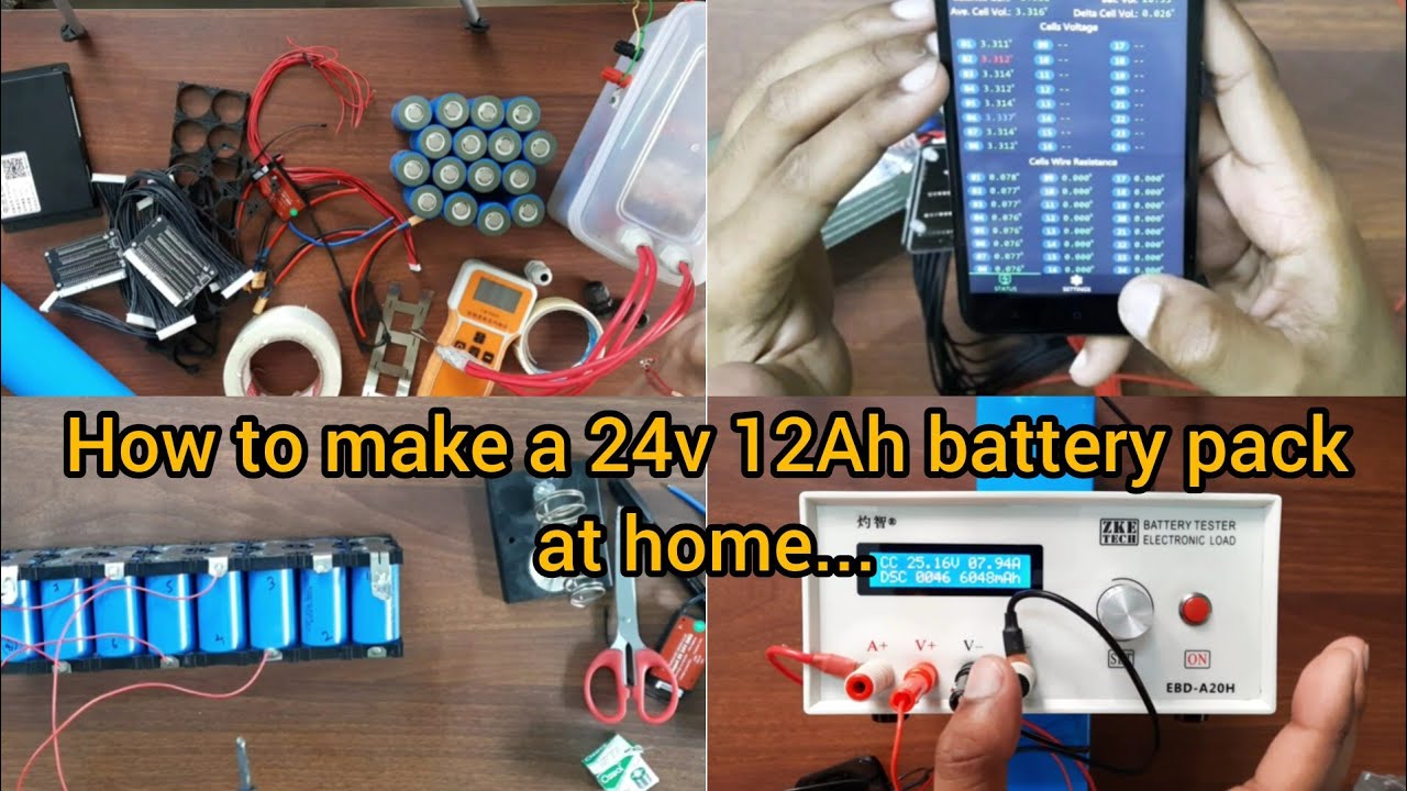 How to make a 24v 12Ah battery pack at home? #battery #equalizer # ...