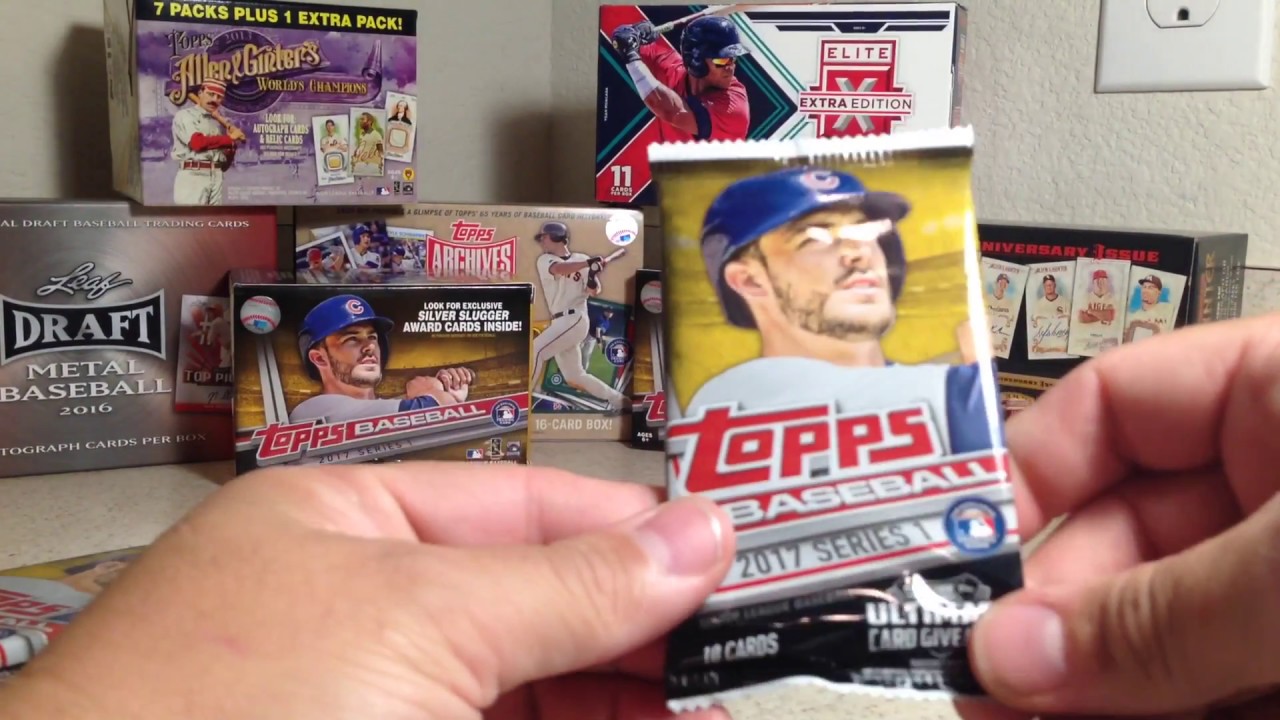 Opening 2017 Topps Blaster Box 2 of Baseball Cards YouTube