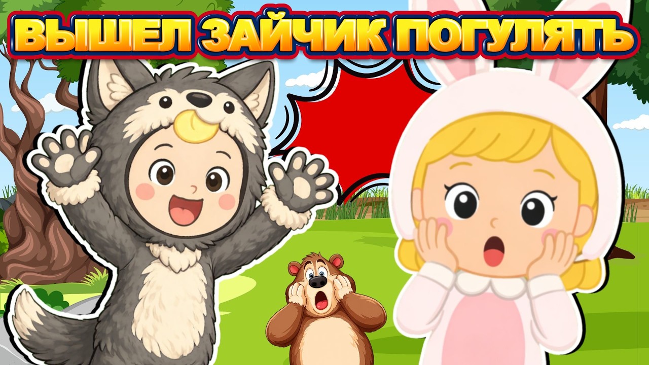 ВЫШЕЛ ЗАЙЧИК ПОГУЛЯТЬ ♫🐰 Новые детские хиты ☺ Песни Для Детей ☺ Песенка из мультфильма