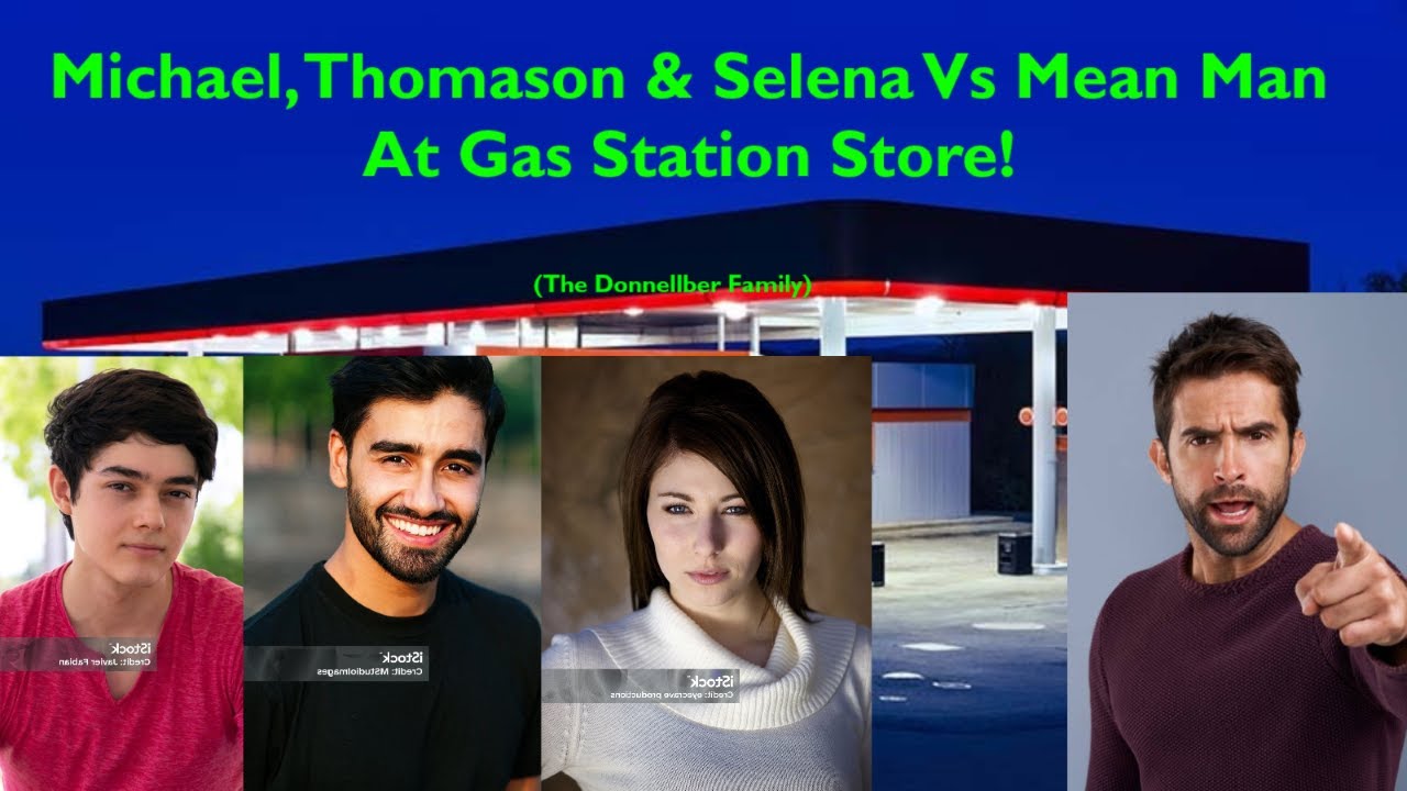 Michael, Thomason & Selena Vs Mean Man At Gas Station Store! (The Donnellber Family)
