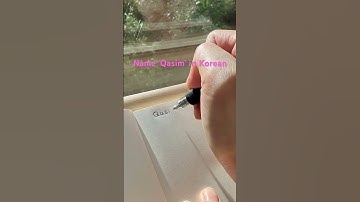 How to write your name in Korean - Qasim          #korean #cute #handwriting #name