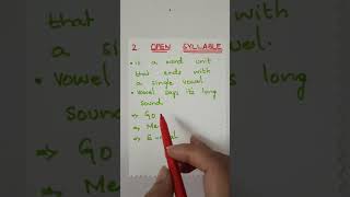 Open Syllable with Examples/ Difference between Closed & Open Syllable