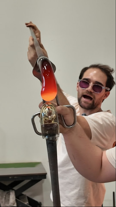 Watch Us Sculpt a Blazing Orange Pumpkin From Molten Glass! 🔥 #satisfying #glassblowing  #glassart