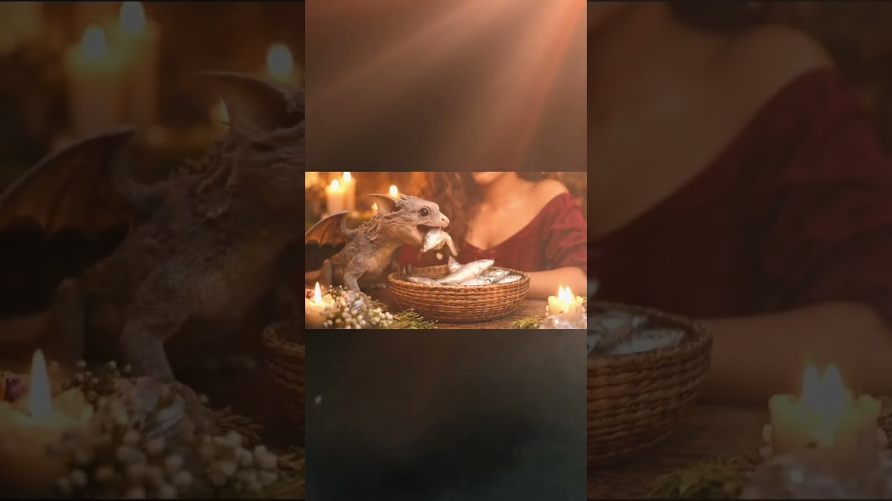 The moon rose and Varo came to visit ✨🌙🐉 