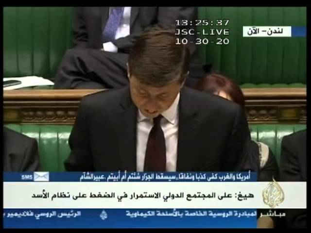 هيغ المجتمع الدولي يتفق على وضع السلاح الكيميائي السور