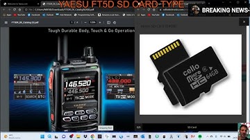 YAESU FT5D - SD Card File Format -Back Up/fORMAT
