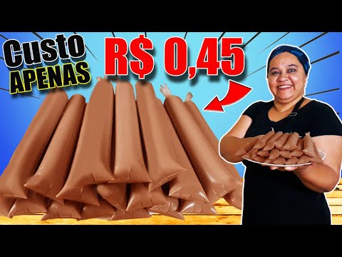 Geladinho de Chocolate Cremoso de R$ 0,45 ( FAÇA E VENDA MUITO! )