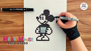 Como pintar a MICKEY MOUSE en PIXEL ART – Tutorial paso a paso #pixelart #mickeymouse