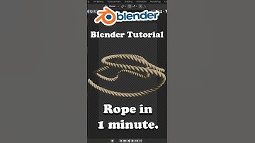 How to create rope in 1 minute | blender tutorial