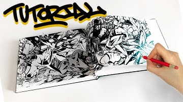 GRAFFITI TUTORIAL - how to sketch graffiti - the basics