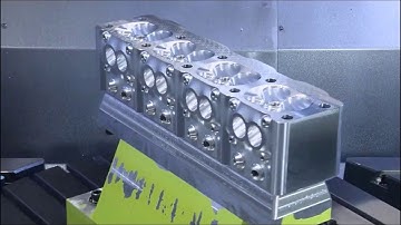 Aluminium Cylinder Head CNC Milled from a Block of Billet!