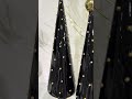 Raz 16" Black and Gold Bead Cone Trees Christmas 4623129