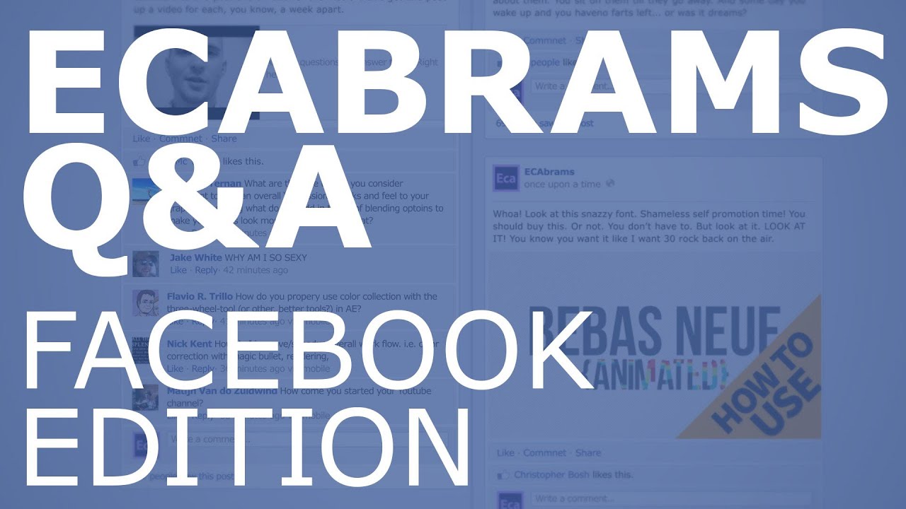 Q&A Facebook Edition - A very facebook Introduction - YouTube