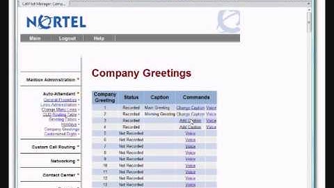 CallPilot Video 3 of 5 - Auto Attendant Admin