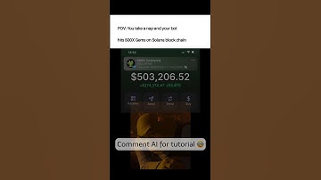 POV: You take a nap and your bot hits 500X Gems on Solana block chain