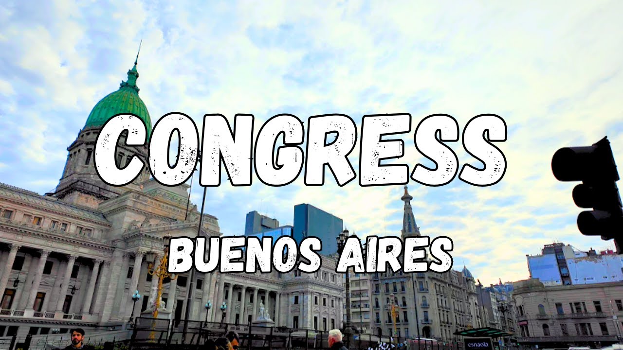Explore Buenos Aires Congress Area Historic Architecture & City Walk 4K