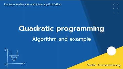 Quadratic programming : example of applying the active set