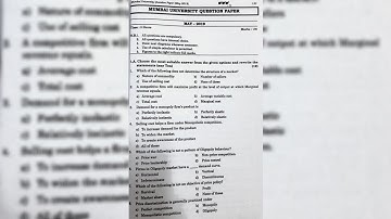 FYBCOM SEM-II | BUSINESS  ECONOMICS | PAST 4 YEARS UNIVERSITY QUESTION PAPER  #pastyearpaper