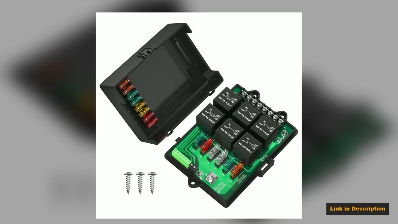 Relay Box Fuse Relay Box 12V Automotive Universal Fuse Panel with 6 Way Relays and 14 x ATCATO