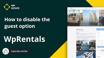 How to disable the guest option in Wp Rentals booking form