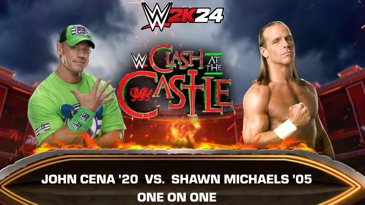 Full Match - John Cena '20 vs Shawn Michaels '05: Single Match at Clash At The Castle | WWE 2k24 