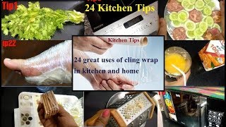 24 great uses of cling wrap in kitchen and home | Kitchen Tips hacks | cling film plastic wrap hacks