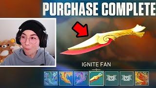 Kyedae Reacts To Ignite Fan Chinese Knife!