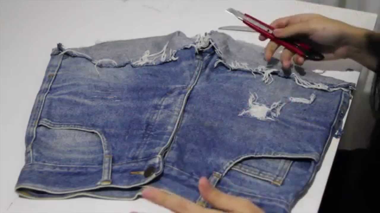 como desfiar calca jeans