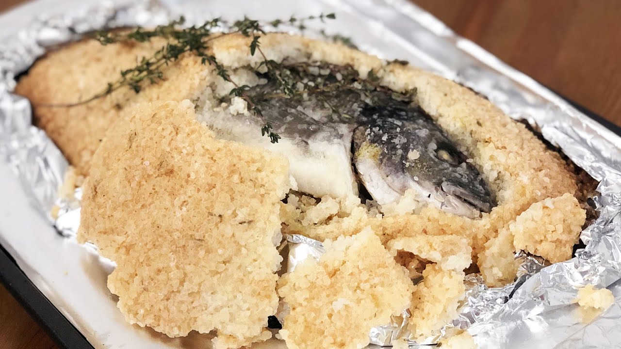 🐟 Poisson en gros sel 🐟   طريقة عمل السمك المدفون بالملح
