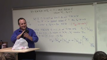 Linear Algebra: direct sum decomposition, e-vectors and characteristic equation, eigenspace, 9-22-25