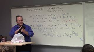 Linear Algebra: direct sum decomposition, e-vectors and characteristic equation, eigenspace, 9-22-25