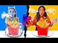 HOT VS COLD FOOD CHALLENGE | Jancy Family