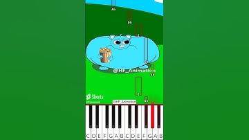 Sprunki Pinki Inflation PopCorn Trick Fail 🤣| Animation meme (@HF_Animation) - Octave Piano Tutorial