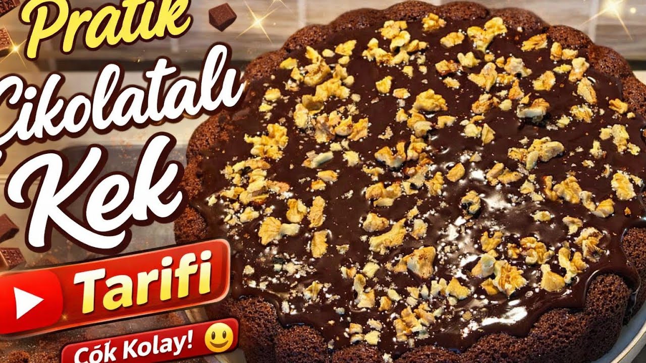 🍫PRATİK ÇİKOLATALI KEK TARİFİ